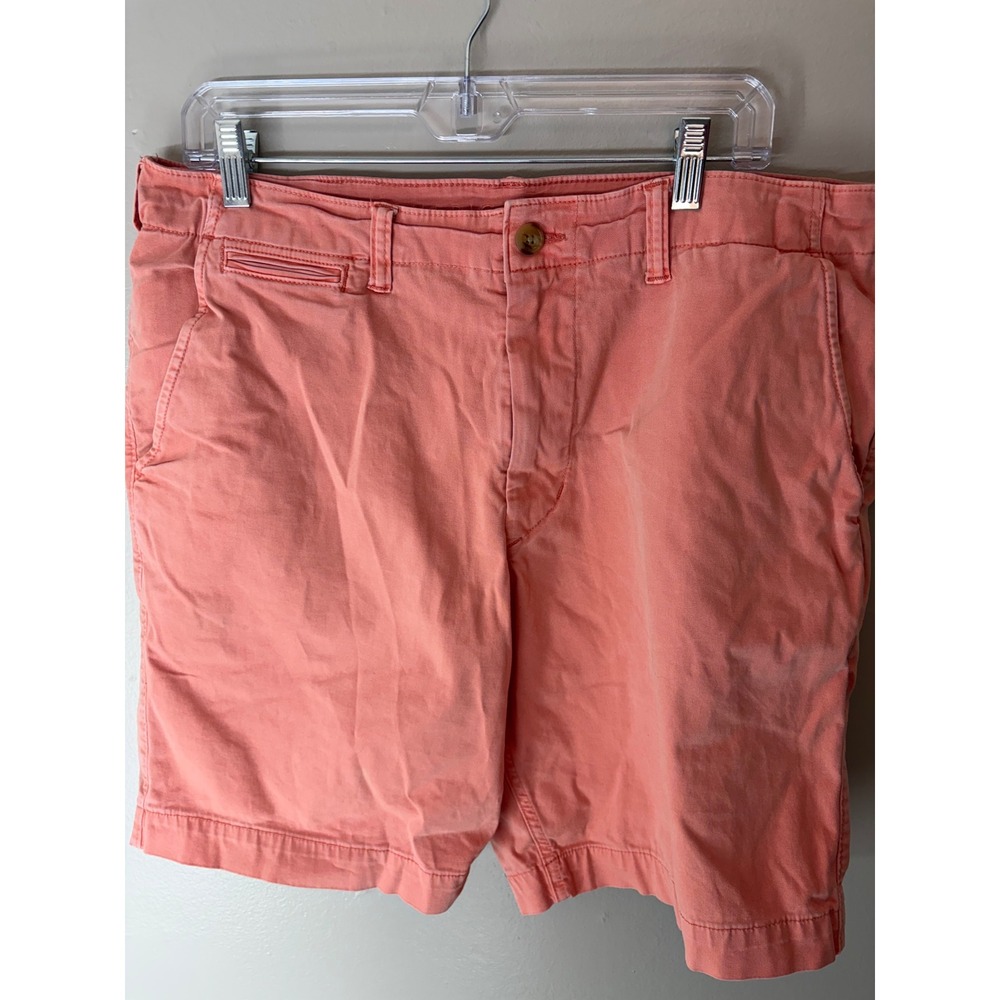 American Eagle Mens Next Level Flex Chino Shorts Pink Salmon Coral Size 36